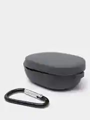 Серый чехол с карабином для Xiaomi Redmi Airdots / Airdots S / Airdots 2 аирдотс наушников
