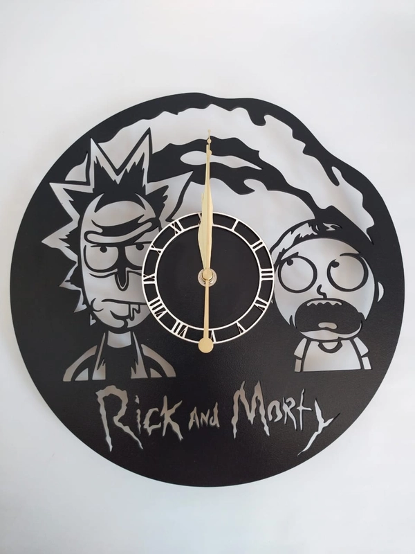 Часы настенные "Rick and Morty", из дерева