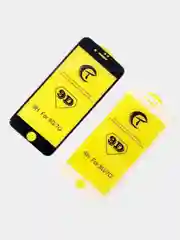 Белый защитное стекло для iPhone, Айфон 6s, 7, 8 Plus, SE, X, XS, XR, 11 Pro Max, 12 Mini, 9D