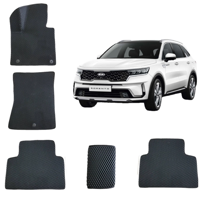 3D Автомобильные EVA коврики для KIA SORENTO 4 / КИА СОРЕНТО 4 поколения