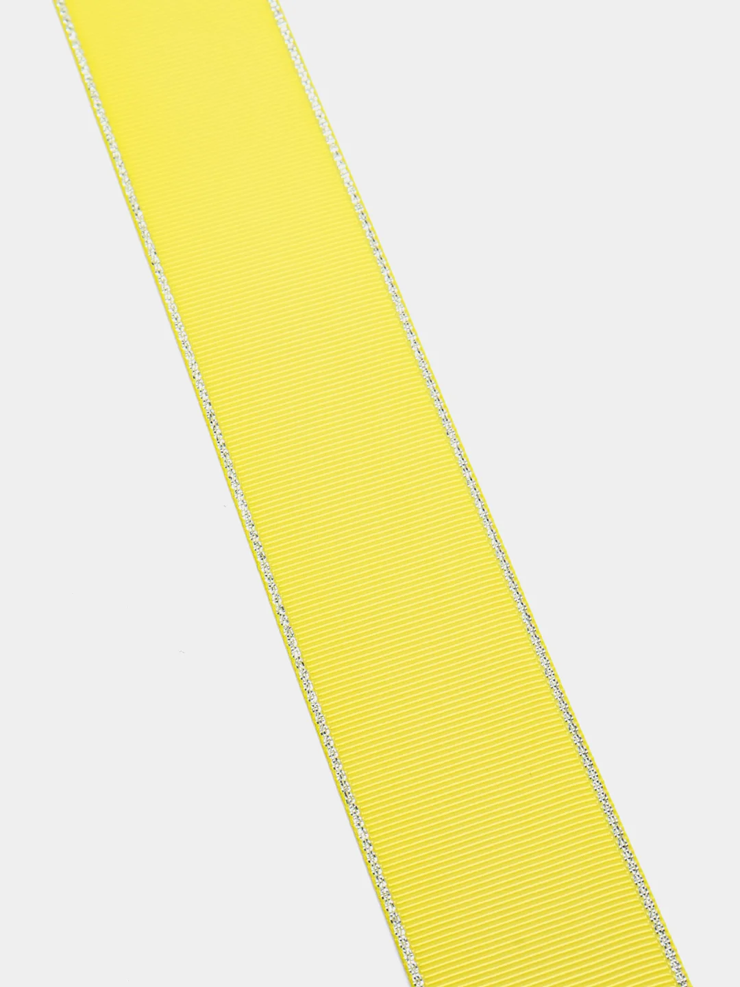 Лимонный лента репсовая с люрексом, лента для бантиков, лента с блеском, 2,5см и 4см