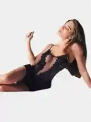 Сорочка из атласа с кружевом