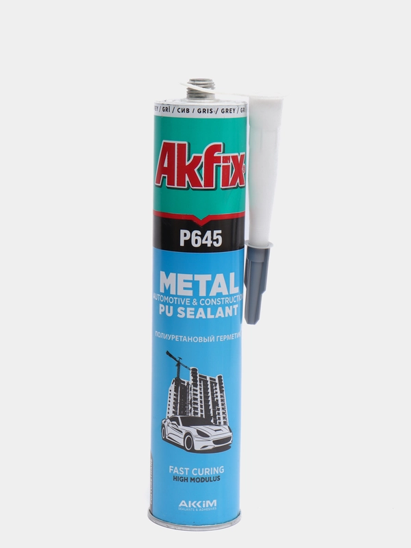 Полиуретановый герметик для металла (строительный и автомобильный) Akfix P645 серый
