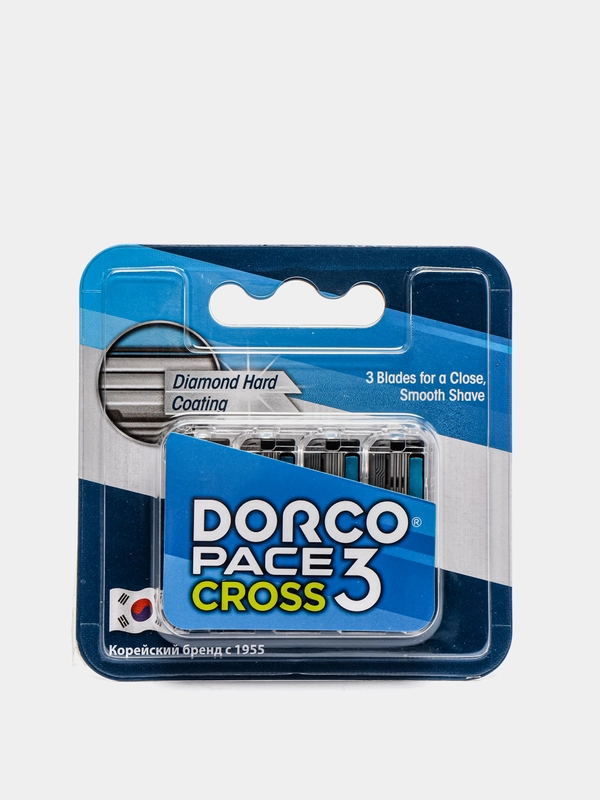 Кассеты для бритья DORCO Pace CROSS 3 с 3 лезвиями для станка CROSS, 4шт