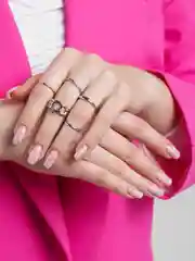 Серебряный кольца, набор 5 штук