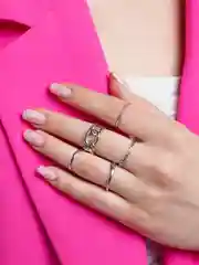 Серебряный кольца, набор 5 штук