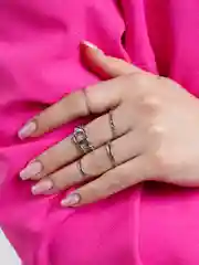 Серебряный кольца, набор 5 штук