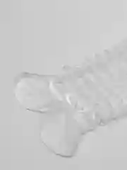 Белый насадка на пенис с шипами