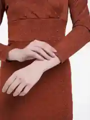 Медный платье вечернее с люрексом