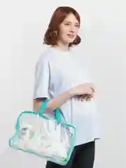 Набор сумка в роддом и косметичка "Перья"