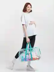 Набор сумка в роддом и косметичка "Перья"