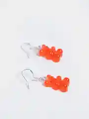 Серьги "Мишки мармеладные", оранжевые