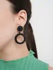 Черный серьги