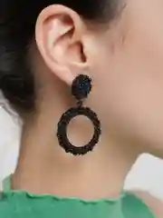 Черный серьги