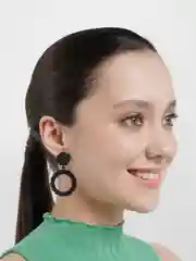 Черный серьги