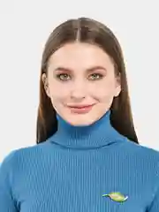 Брошь Зеленый лист с кристаллами