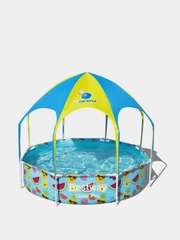 Бассейн каркасный Steel Pro, с навесом, 244 х 51 см, от 2 лет, 56432 Bestway