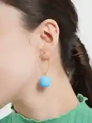 Лазурный серьги-кольца