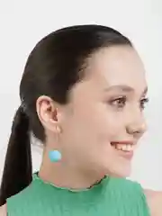 Лазурный серьги-кольца