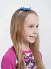 Синий повязка на голову "Весенний цветок"