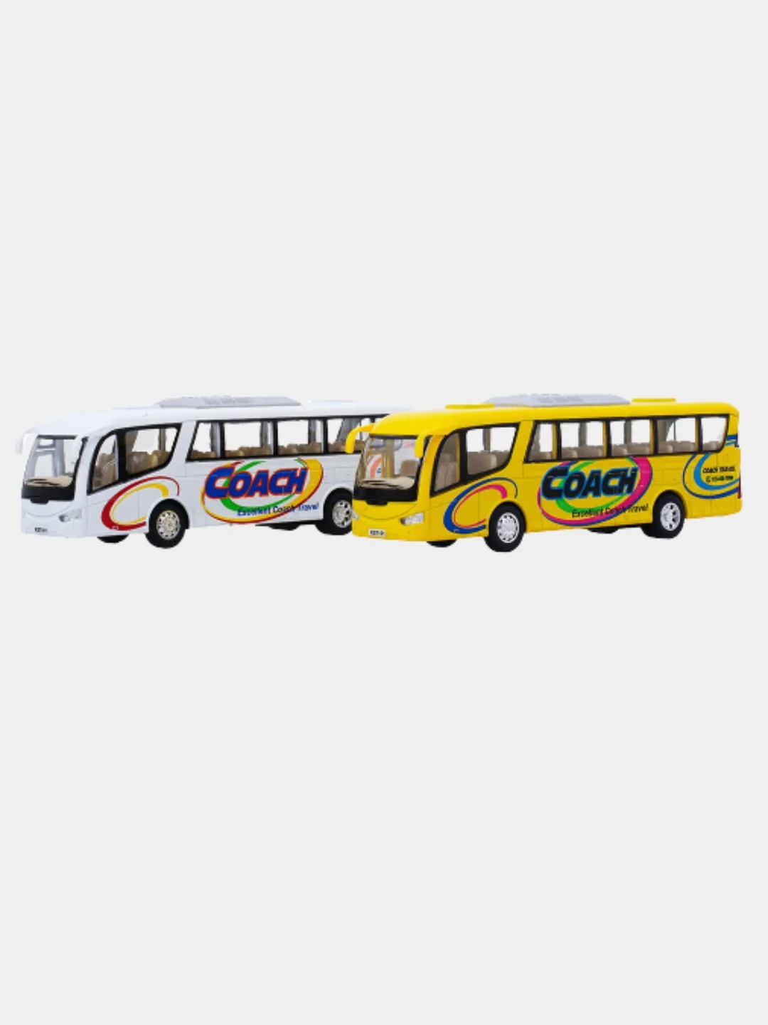 Белый машинка металлическая автобус Coach KS7101D /Kinsmart/