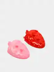 Черный пуговицы декоративные "Клубника", пластиковые