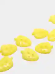 Желтый пуговицы декоративные "Клубника", пластиковые