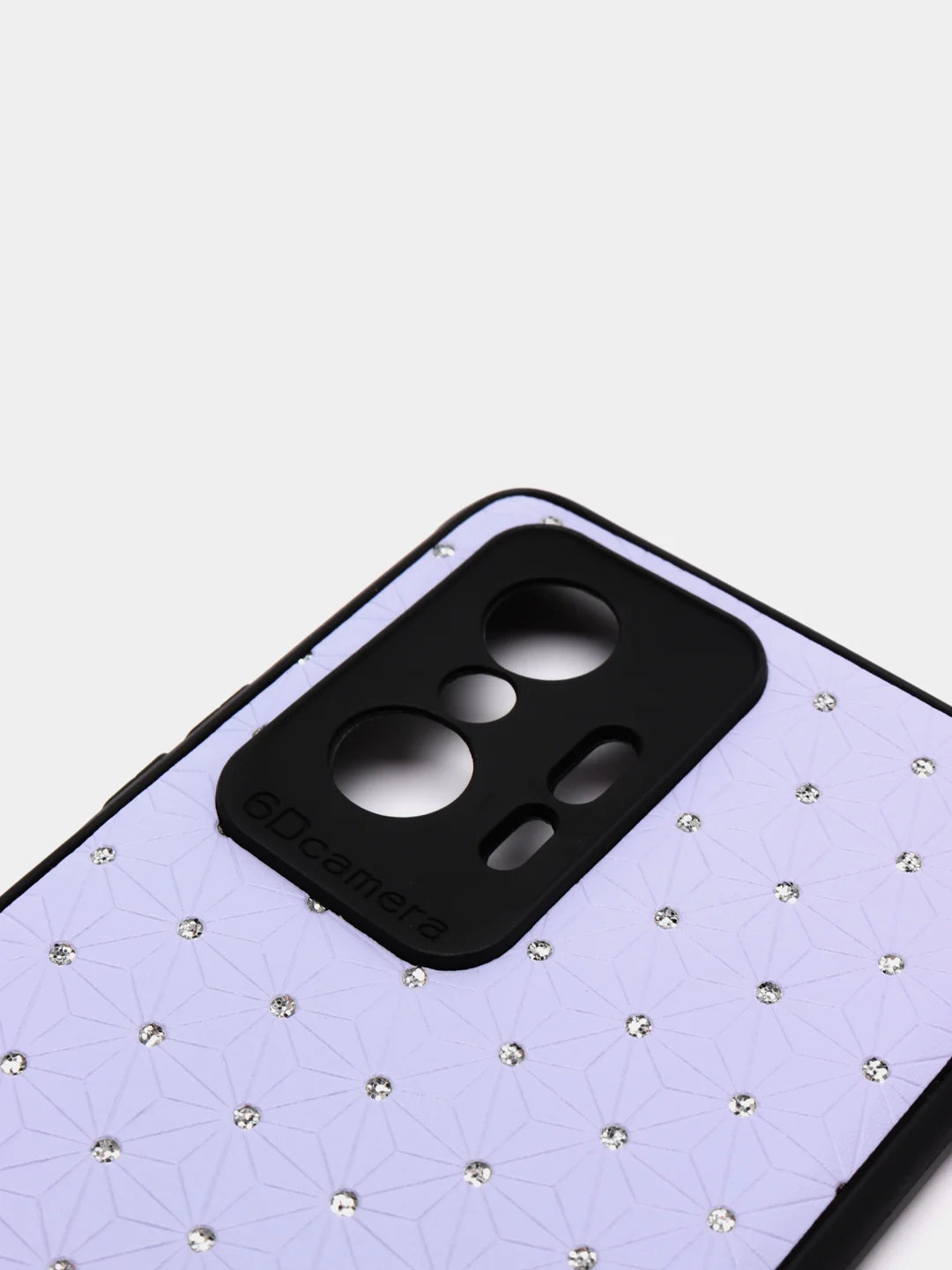 Лавандовый чехол Xiaomi 11T, Xiaomi 11T Pro (Сяоми 11Т, 11Т Про) силиконовый под кожу со стразами