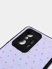 Лавандовый чехол Xiaomi 11T, Xiaomi 11T Pro (Сяоми 11Т, 11Т Про) силиконовый под кожу со стразами