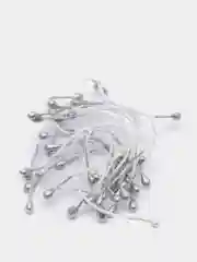 Серебряный тычинки на нити, 3 мм