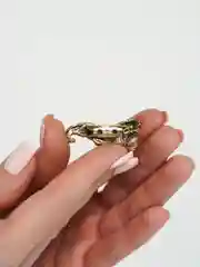 Золотистый хаки брошь на булавке