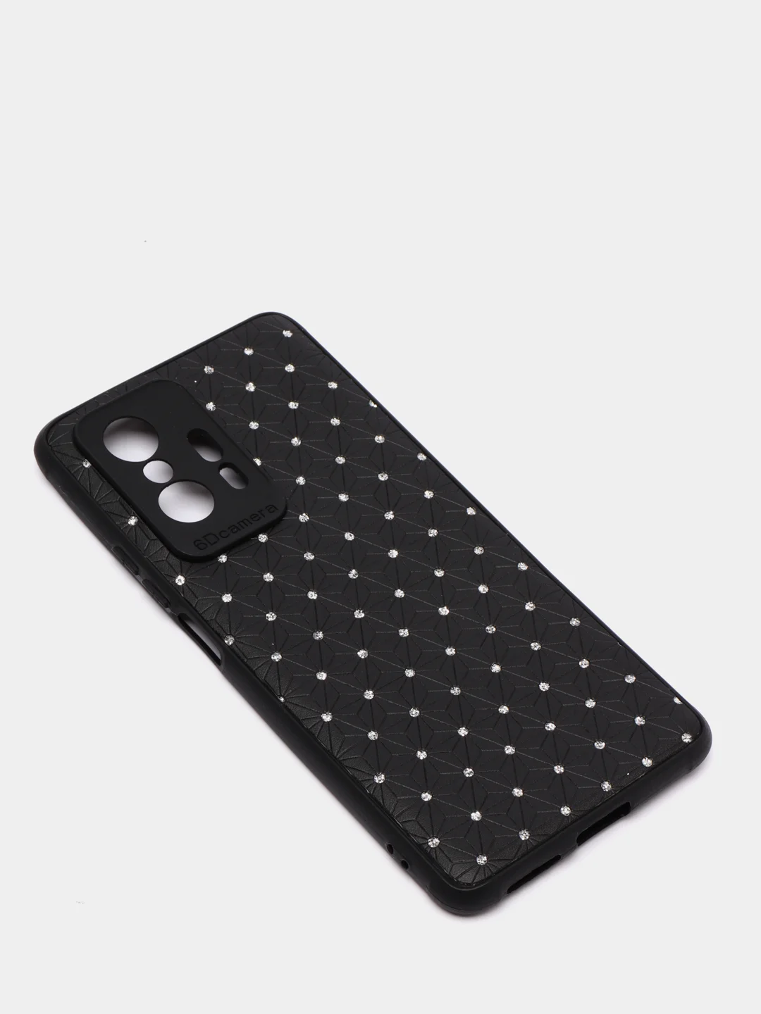 Черный чехол Xiaomi 11T, Xiaomi 11T Pro (Сяоми 11Т, 11Т Про) силиконовый под кожу со стразами
