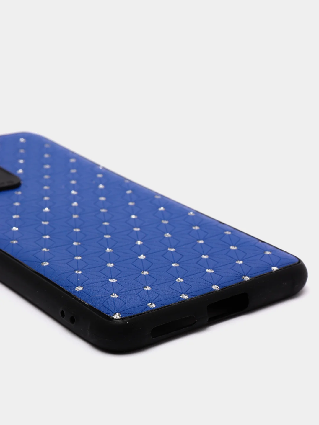 Синий чехол Xiaomi 11T, Xiaomi 11T Pro (Сяоми 11Т, 11Т Про) силиконовый под кожу со стразами