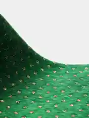 Зеленый кожзам для бантиков, меховой, с блестками