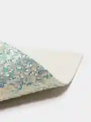 Белый кожзам с блеском, кожзам с блёстками, кожзам для бантиков, глиттер