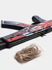 Красный деревянный автомат резинкострел АК-47 "Буйство Красок" КС ГО (AK-47 Point Disarray CS GO)