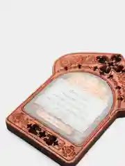 Ледяной икона из дерева с ажурным узором 7 х 5 см