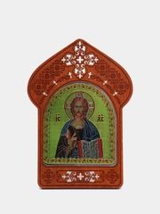 Ажурная икона на подставке из дерева 11 х 15 см