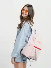 Рюкзак Shh! Quiet! pink красно-белый