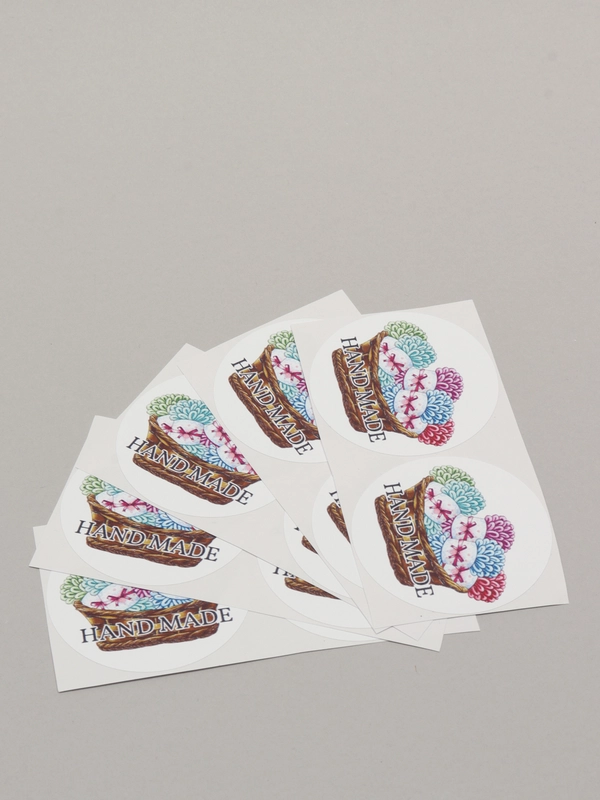 Стикеры-наклейки для упаковки изделий Hand Made, 10 штук, 4 варианта надписей