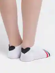 Белый носки короткие женские "Сердце"