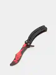 Нож-бабочка из CS:GO, деревянный, 1.5, волны, рубин