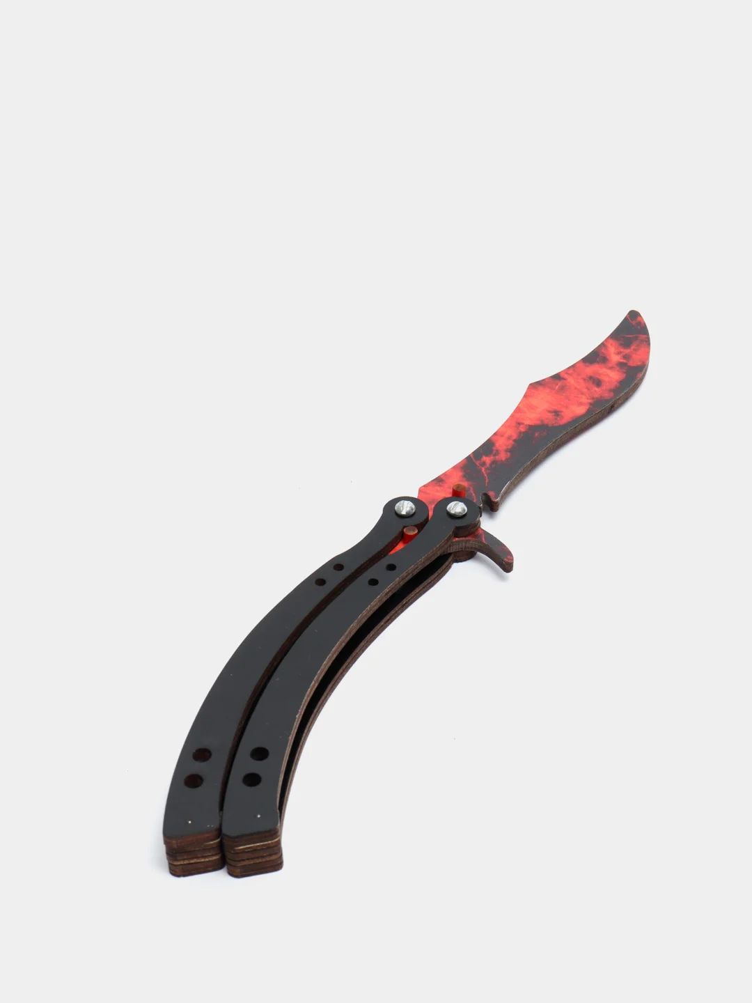 Нож-бабочка из CS:GO, деревянный, 1.5, волны, рубин