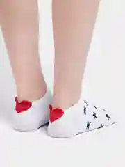 Лазурный носки короткие женские "Сердце"