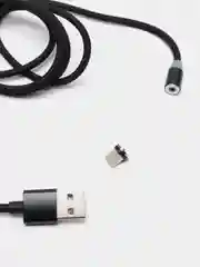 Белый магнитный кабель 3 в 1, 1м для зарядки устройств c разъемом MicroUSB, Type-C, Lightning