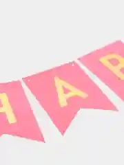 Розовый гирлянда растяжка из букв "Happy Birthday", гирлянда С Днем Рождения, 16*20 см