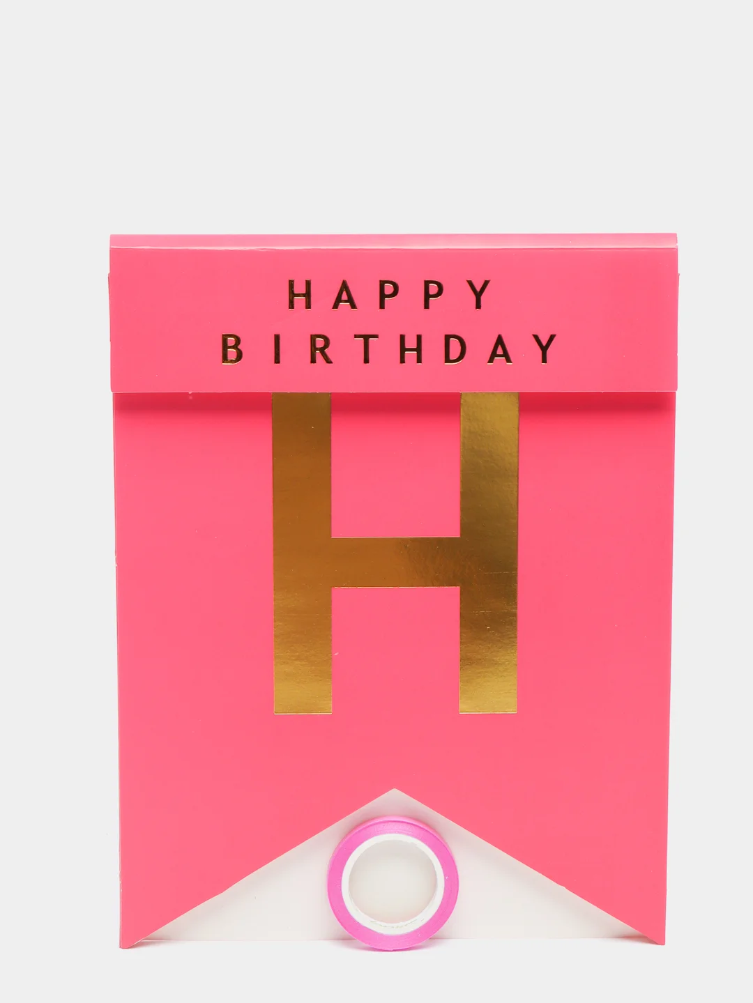 Розовый гирлянда растяжка из букв "Happy Birthday", гирлянда С Днем Рождения, 16*20 см