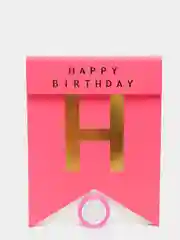 Розовый гирлянда растяжка из букв "Happy Birthday", гирлянда С Днем Рождения, 16*20 см