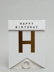 Гирлянда растяжка из букв "Happy Birthday", гирлянда С Днем Рождения, 16*20 см