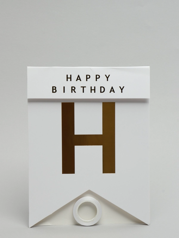 Гирлянда растяжка из букв "Happy Birthday", гирлянда С Днем Рождения, 16*20 см